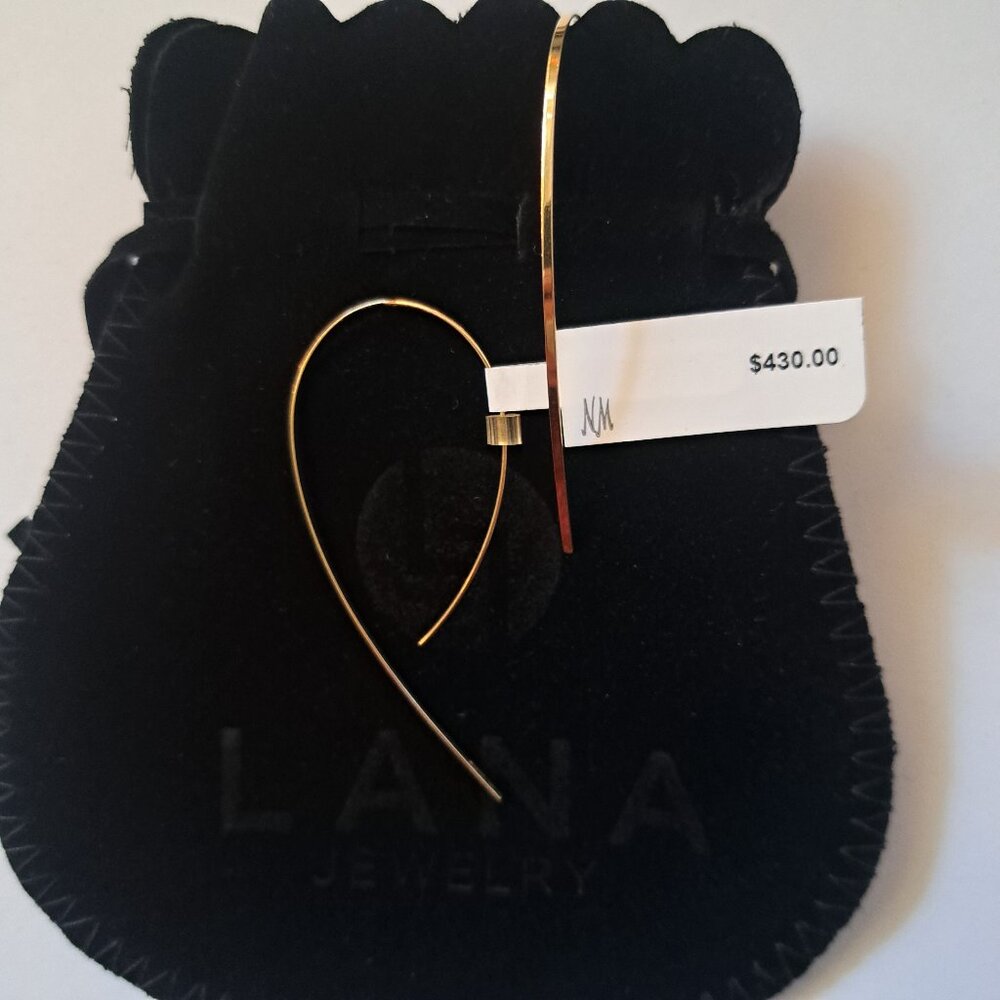 Lana Flat Hooked on Hoops 14k gold